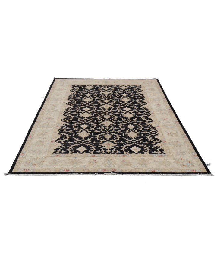 Afghan Ziegler Rug 5'6" x 8'0" Hand-Knotted | No. AT81232