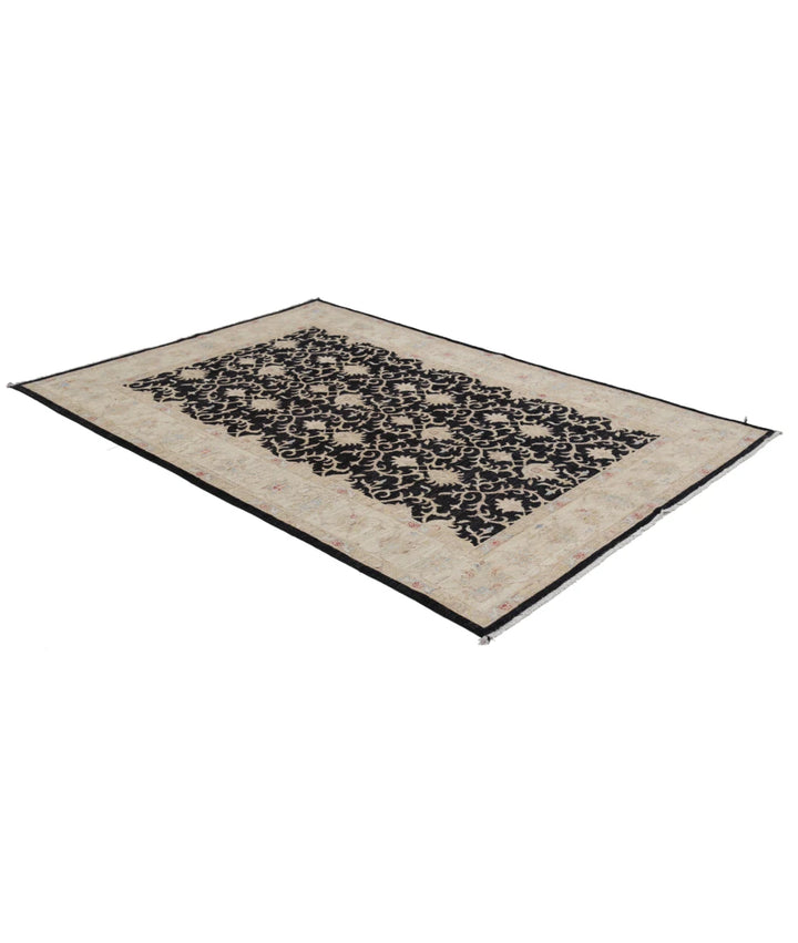 Afghan Ziegler Rug 5'6" x 8'0" Hand-Knotted | No. AT81232