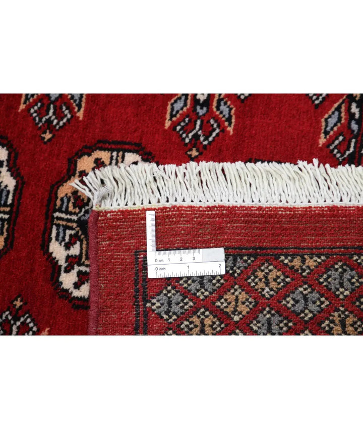 Red Pakistani Bokhara Rug 8' 1" x 9' 10" Hand-Knotted | No. AT81287