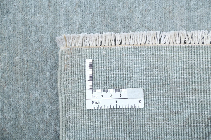 Grey Afghan Overdye Rug 3' 1" x 11' 1" Hand-Knotted | No. AT81333