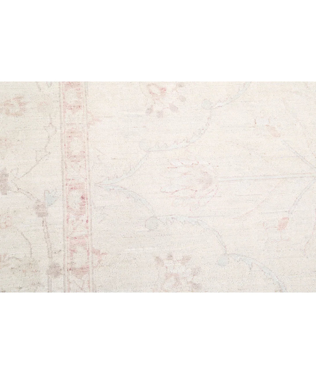 Ivory Afghan Tabriz Rug 10' 4" x 13' 7" Hand-Knotted | No. AT81364