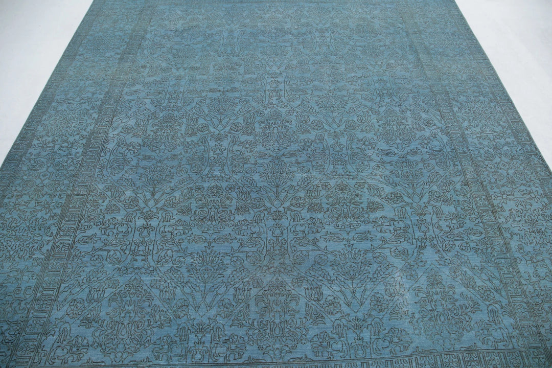 Afghan Overdye Rug 8' 0" x 9' 8" Hand-Knotted | No. AT81418