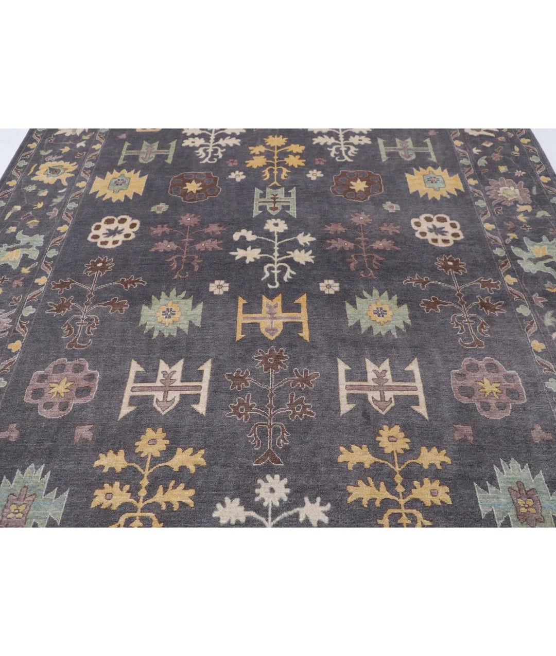 Brown Pakistani Oriental Rug 7' 11" x 10' 0" Hand-Knotted | No. AT81492