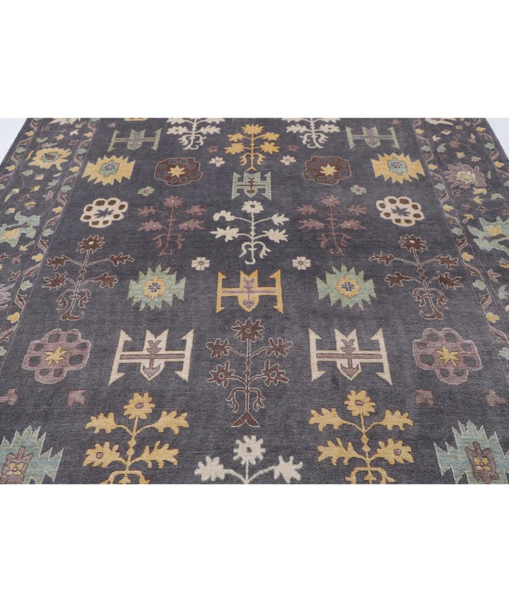 Brown Pakistani Oriental Rug 7' 11" x 10' 0" Hand-Knotted | No. AT81492