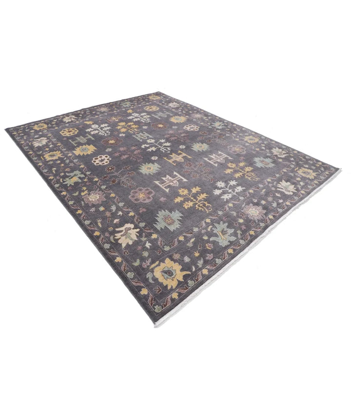 Brown Pakistani Oriental Rug 7' 11" x 10' 0" Hand-Knotted | No. AT81492