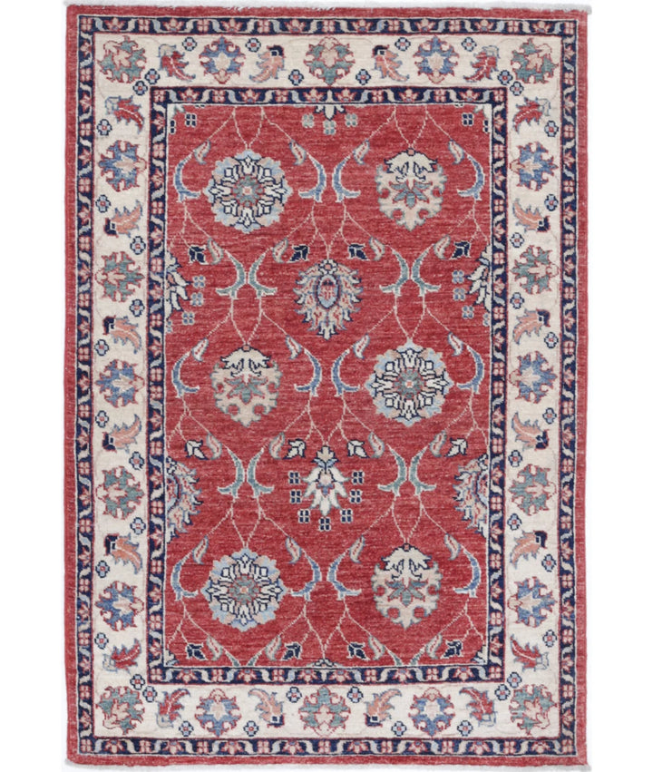 Afghan Ziegler Rug 2' 8" x 4' 1" Hand-Knotted | No. AT81523