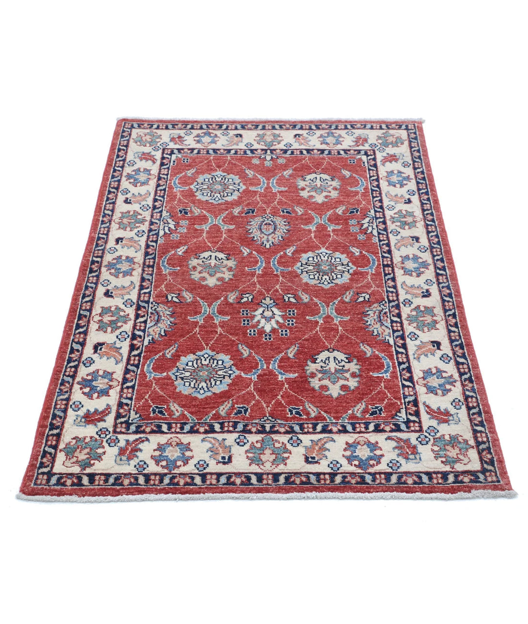 Afghan Ziegler Rug 2' 8" x 4' 1" Hand-Knotted | No. AT81523