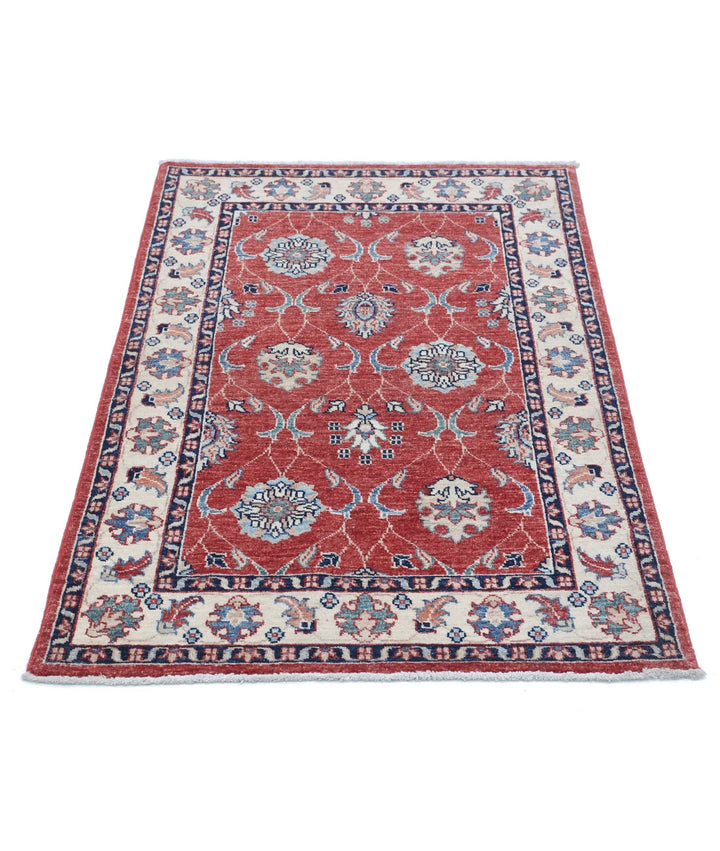Afghan Ziegler Rug 2' 8" x 4' 1" Hand-Knotted | No. AT81523