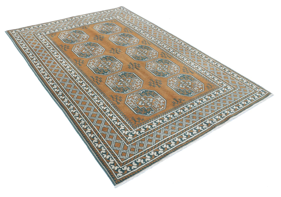 Afghan Revival Rug 5' 6" x 7' 11" Hand-Knotted | No. AT81598