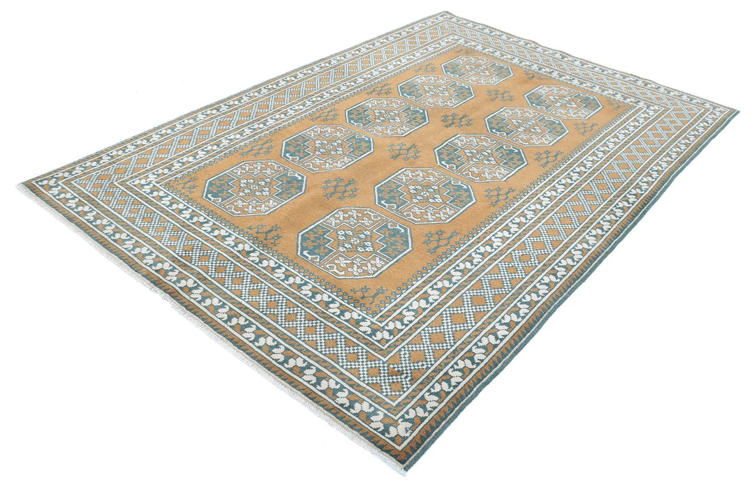 Afghan Revival Rug 5' 6" x 7' 11" Hand-Knotted | No. AT81598