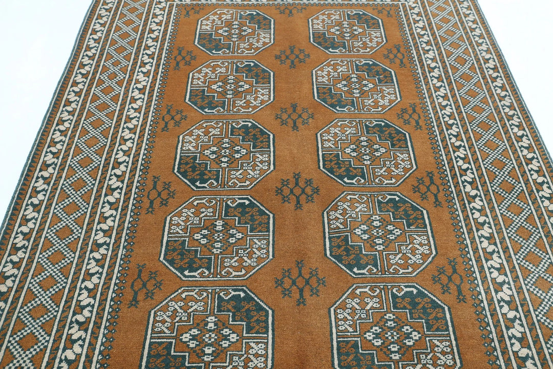 Afghan Revival Rug 5' 6" x 7' 11" Hand-Knotted | No. AT81598