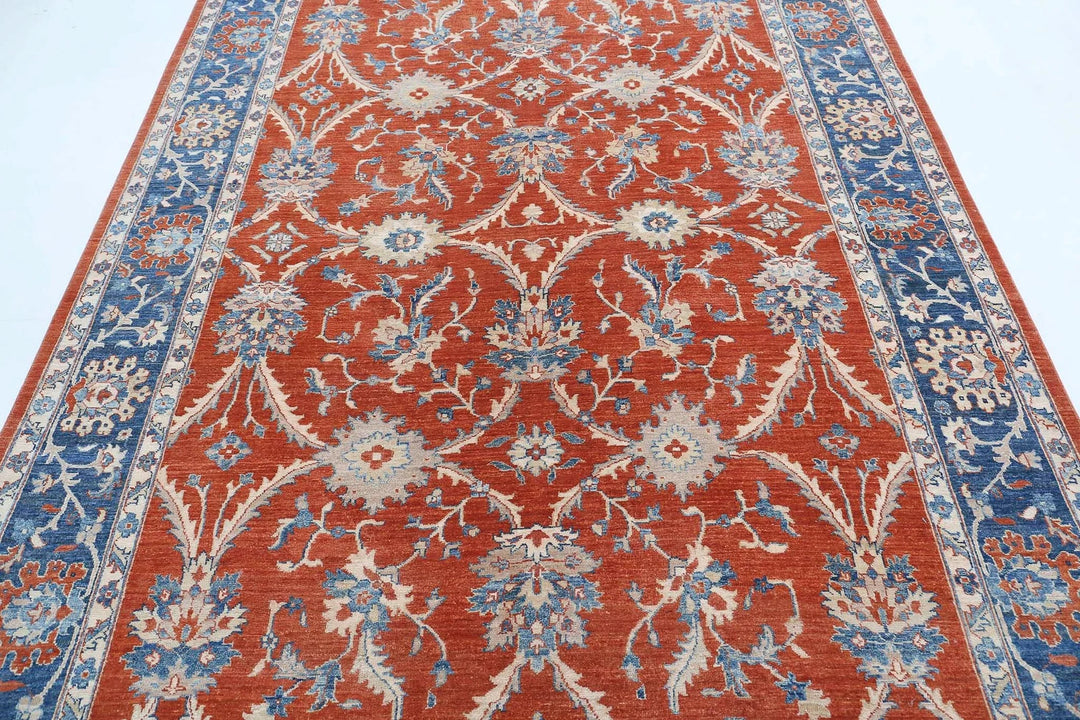 Afghan Ziegler Farhan Rug 6' 6" x 9' 5" Hand-Knotted | No. AT81677