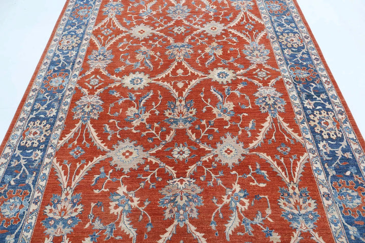Afghan Ziegler Farhan Rug 6' 6" x 9' 5" Hand-Knotted | No. AT81677