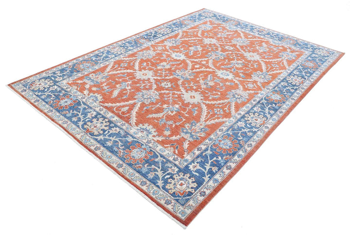 Afghan Ziegler Farhan Rug 6' 6" x 9' 5" Hand-Knotted | No. AT81677
