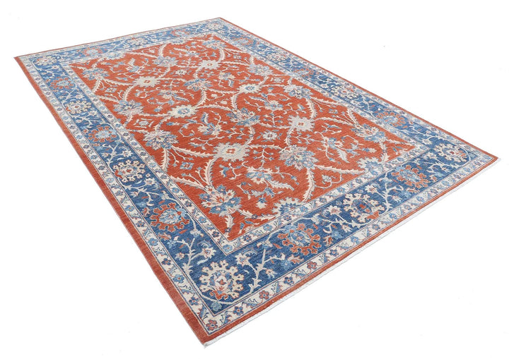 Afghan Ziegler Farhan Rug 6' 6" x 9' 5" Hand-Knotted | No. AT81677