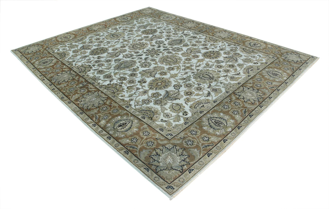 Indian Ziegler Rug 7' 10" x 9' 6" Hand-Knotted | No. AT81717