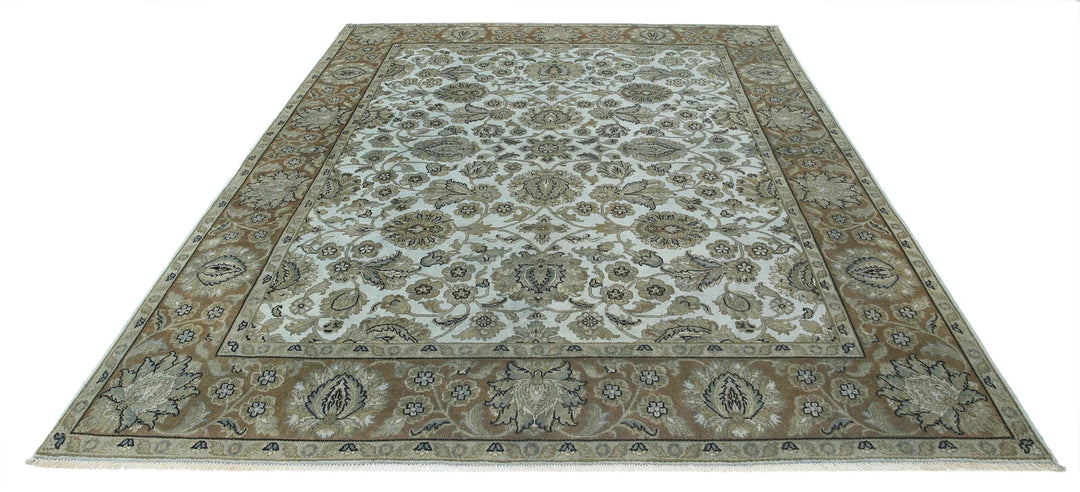 Indian Ziegler Rug 7' 10" x 9' 6" Hand-Knotted | No. AT81717