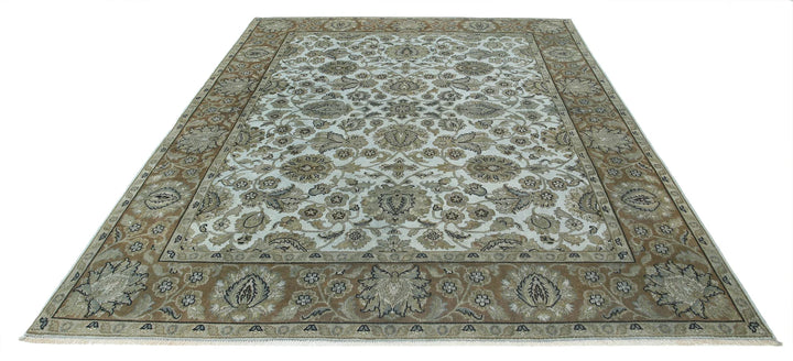 Indian Ziegler Rug 7' 10" x 9' 6" Hand-Knotted | No. AT81717