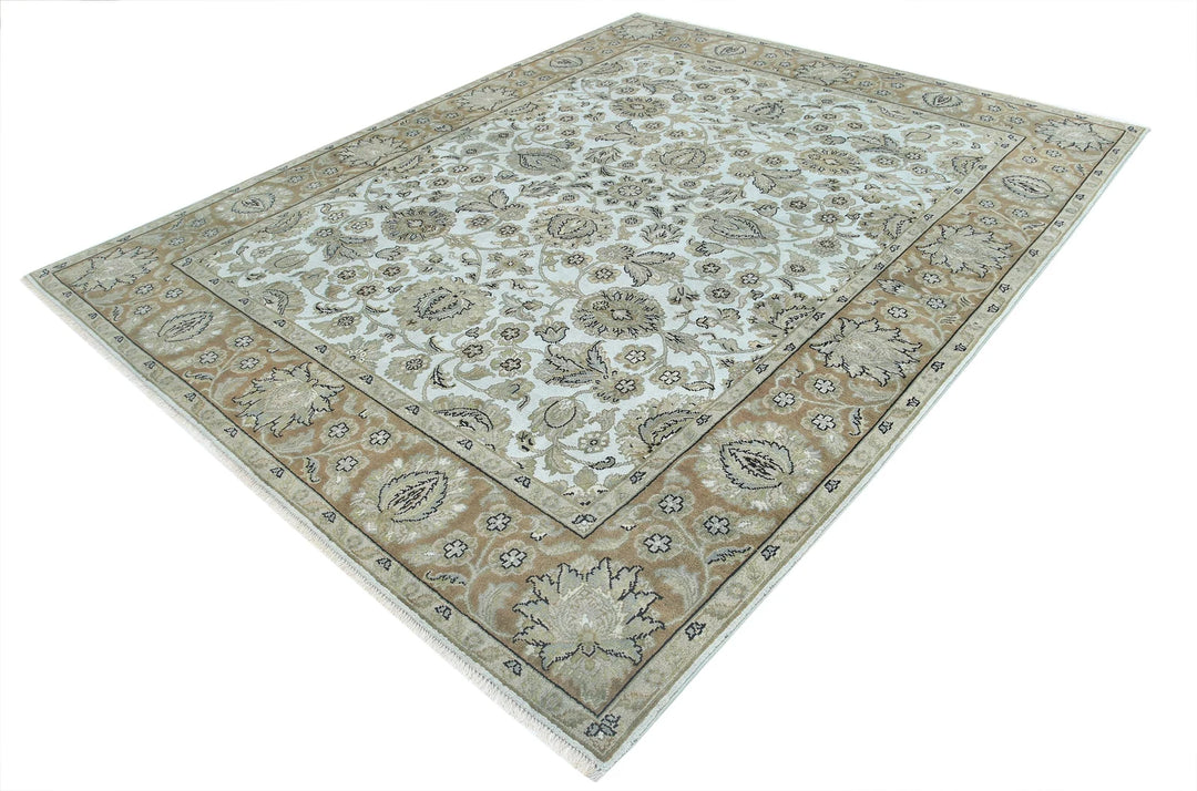 Indian Ziegler Rug 7' 10" x 9' 6" Hand-Knotted | No. AT81717