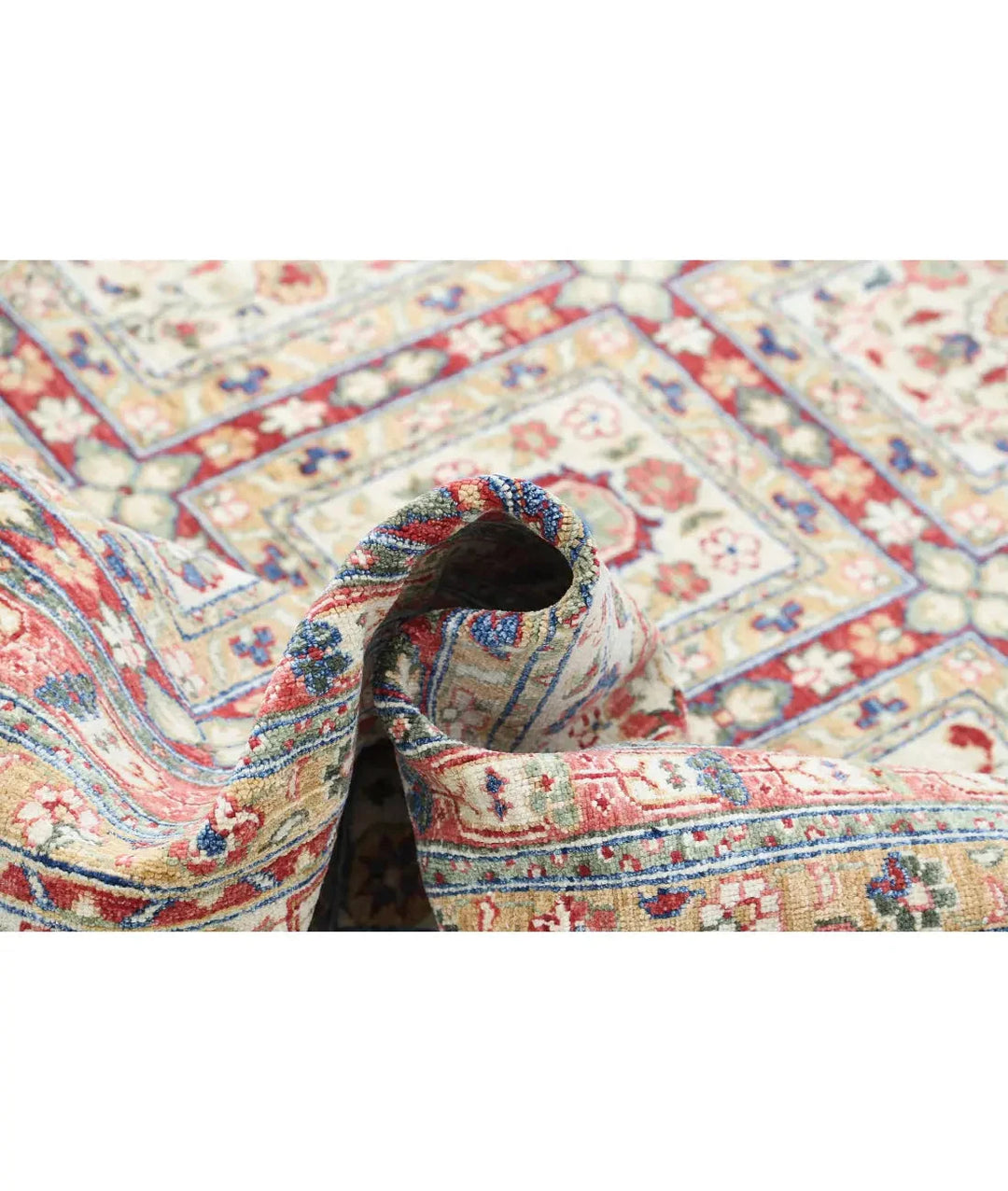 Afghan Bakhtiari Rug 6' 10" x 9' 7" Hand-Knotted | No. AT81720