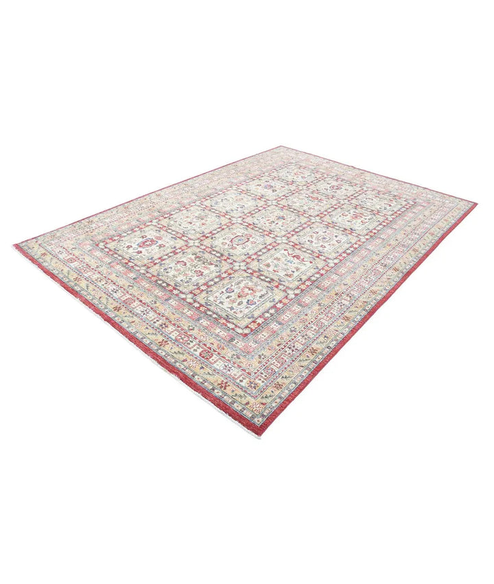 Afghan Bakhtiari Rug 6' 10" x 9' 7" Hand-Knotted | No. AT81720