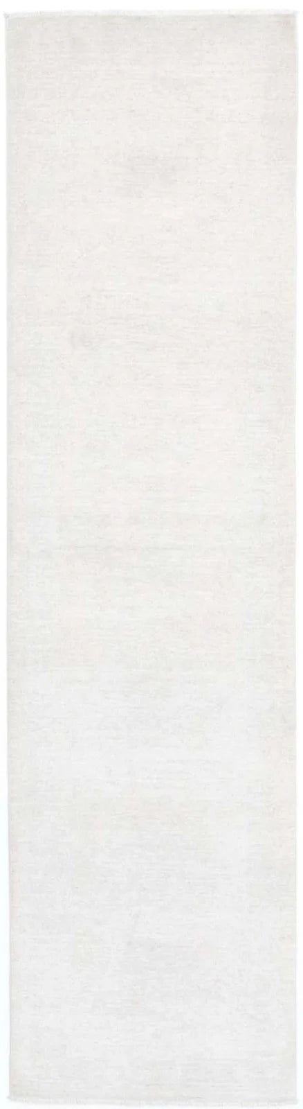 Ivory Afghan Serenity Rug 2' 5" x 10' 1" Hand-Knotted | No. AT81789