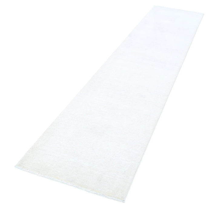 Ivory Afghan Serenity Rug 2' 5" x 10' 1" Hand-Knotted | No. AT81789