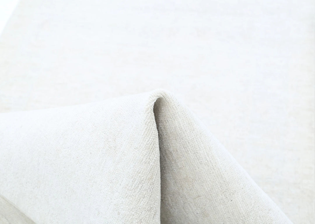 Ivory Afghan Serenity Rug 2' 5" x 10' 1" Hand-Knotted | No. AT81789