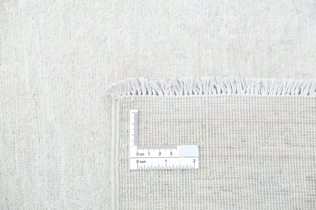 Ivory Afghan Serenity Rug 2' 5" x 10' 1" Hand-Knotted | No. AT81789