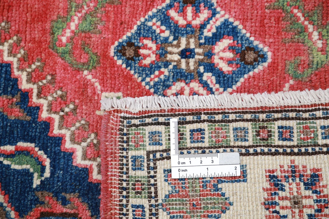Afghan Kazak Rug 3' 0" x 5' 0" Hand-Knotted | No. AT81984