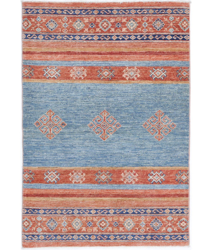 Afghan Khurjeen Rug 2' 7" x 3' 11" Hand-Knotted | No. AT81989