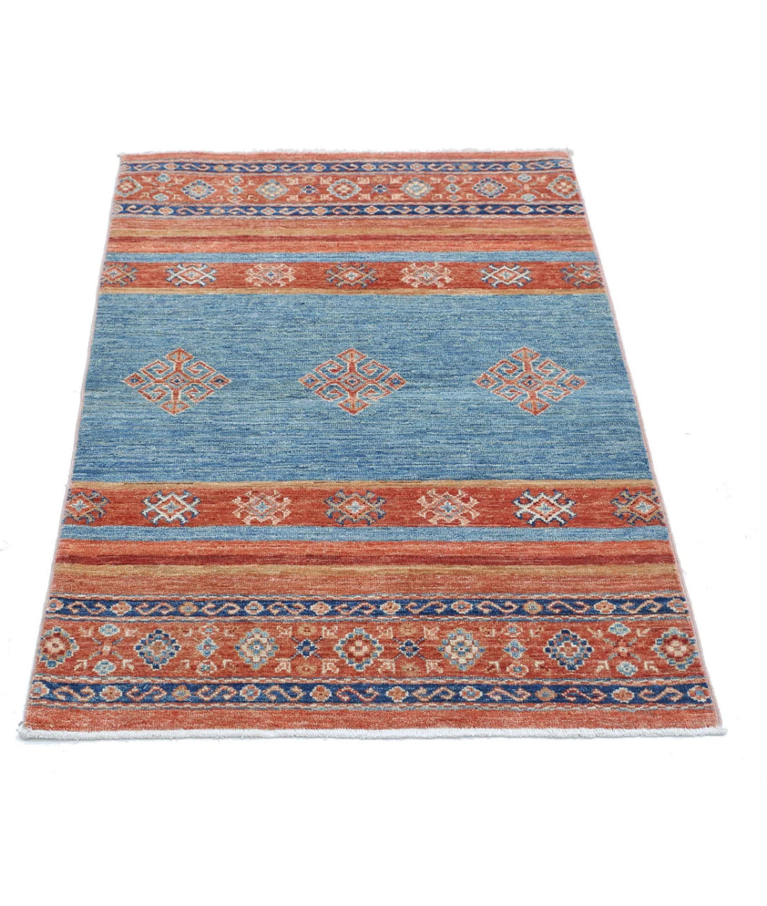 Afghan Khurjeen Rug 2' 7" x 3' 11" Hand-Knotted | No. AT81989