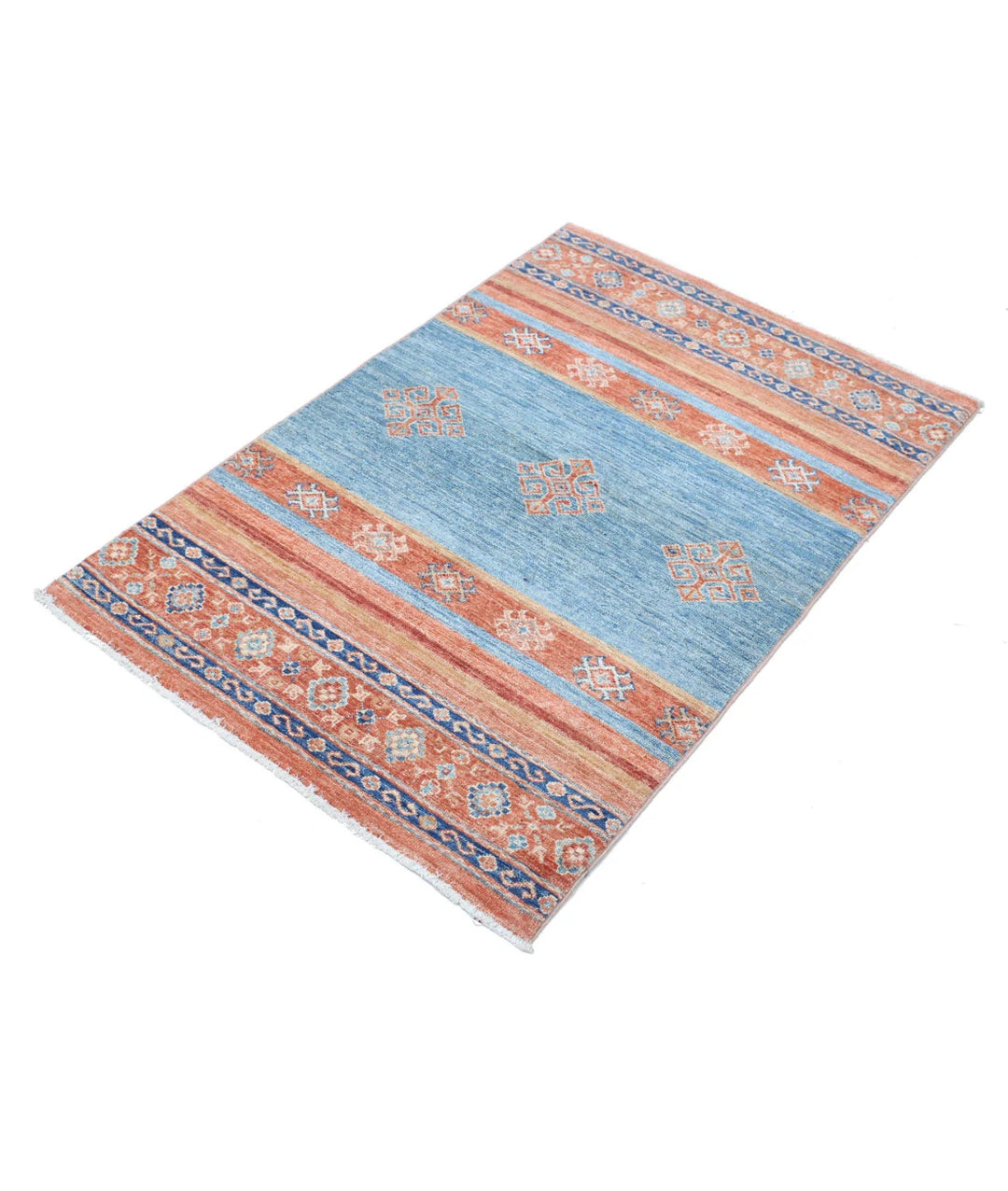 Afghan Khurjeen Rug 2' 7" x 3' 11" Hand-Knotted | No. AT81989