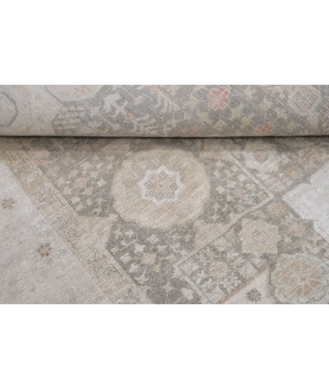 Green Afghan Mamluk Rug 6' 6" x 9' 6" Hand-Knotted | No. AT819944