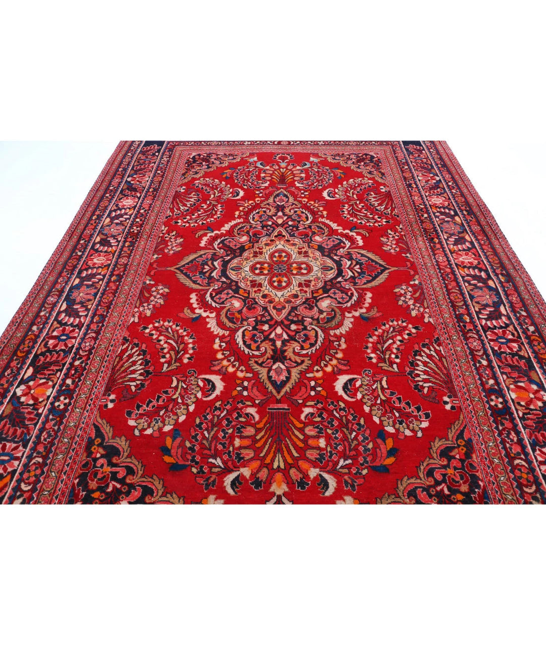 Persian Mehraban Rug 7' 8" x 11' 11" Hand-Knotted | No. AT82210