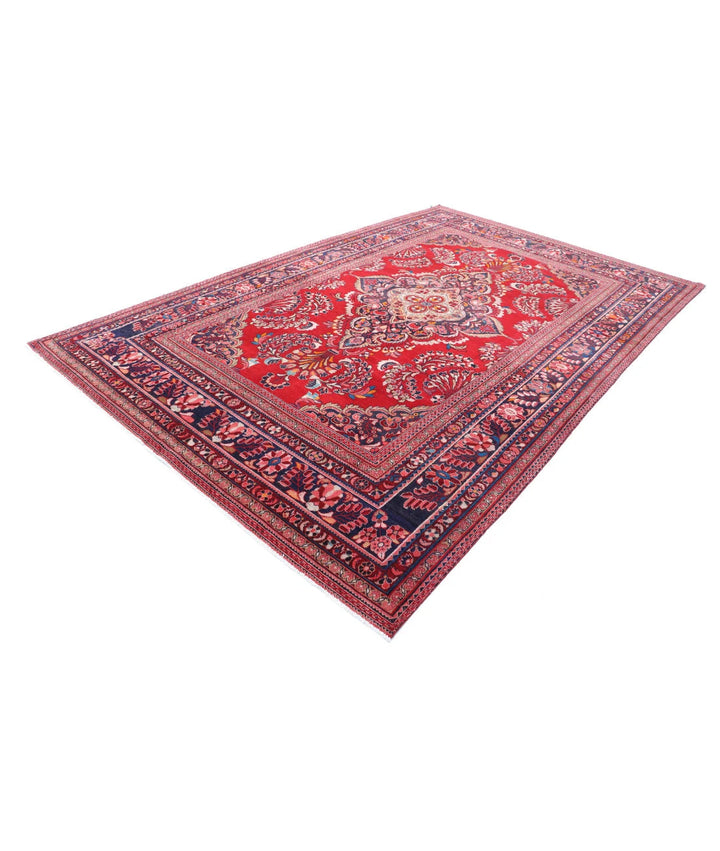 Persian Mehraban Rug 7' 8" x 11' 11" Hand-Knotted | No. AT82210