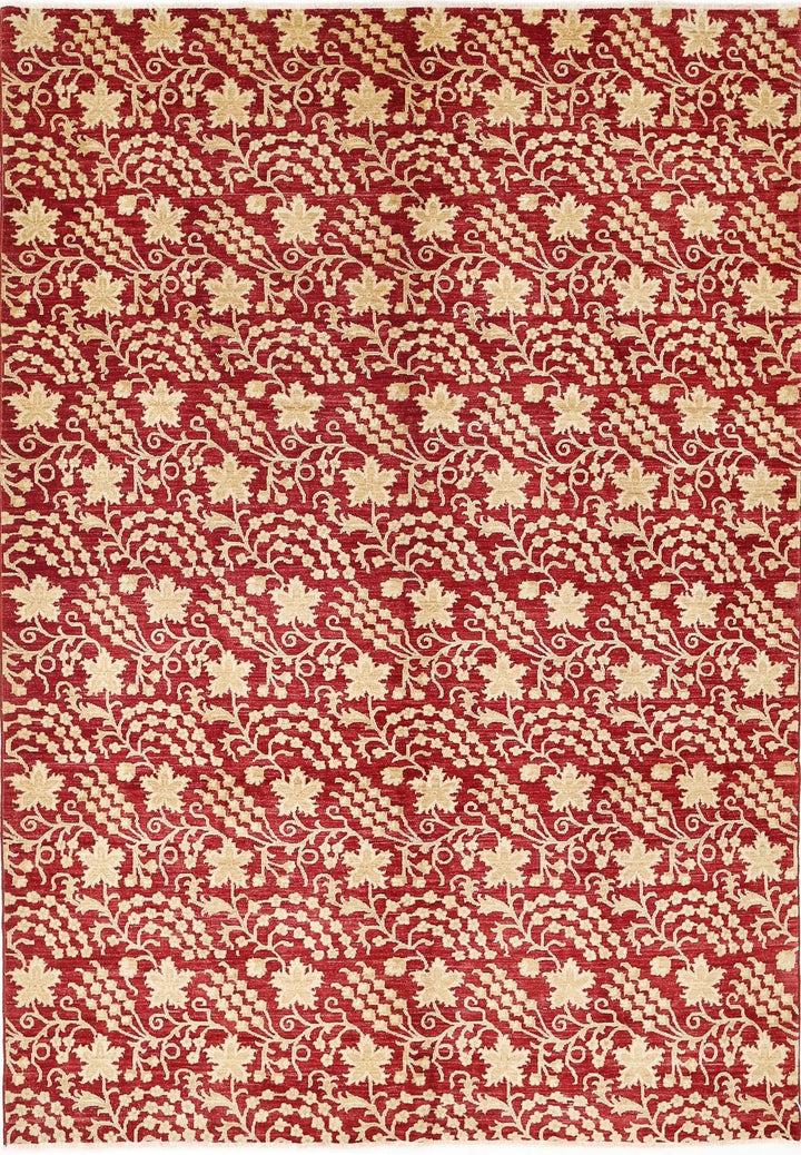 Afghan Oriental Rug 6' 7" x 9' 5" Hand-Knotted | No. AT82230