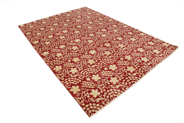 Afghan Oriental Rug 6' 7" x 9' 5" Hand-Knotted | No. AT82230