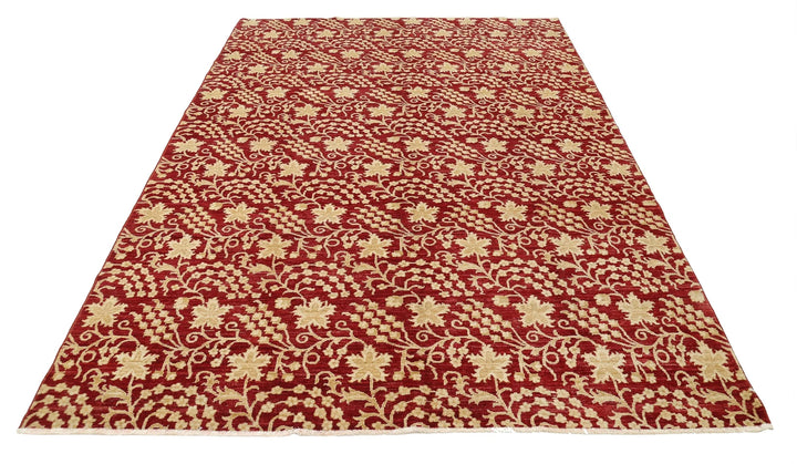 Afghan Oriental Rug 6' 7" x 9' 5" Hand-Knotted | No. AT82230