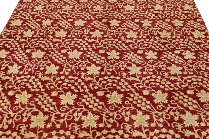 Afghan Oriental Rug 6' 7" x 9' 5" Hand-Knotted | No. AT82230