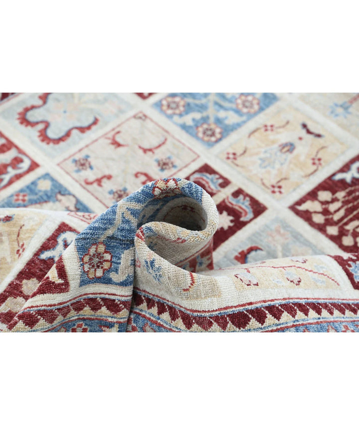 Grey Afghan Bakhtiari Rug 5'6" x 7'7" Hand-Knotted | No. AT82249