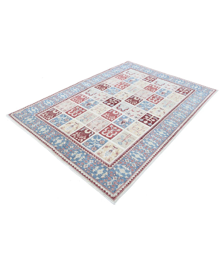 Grey Afghan Bakhtiari Rug 5'6" x 7'7" Hand-Knotted | No. AT82249