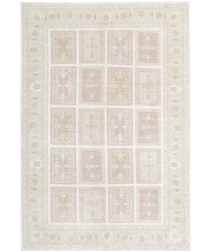 Afghan Bakhtiari Rug 6' 7" x 9' 8" Hand-Knotted | No. AT82282