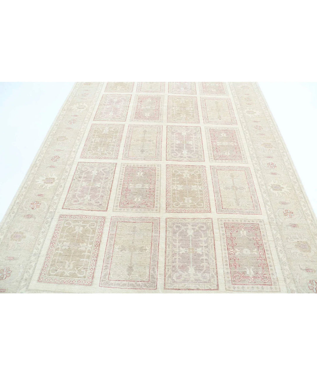 Afghan Bakhtiari Rug 6' 7" x 9' 8" Hand-Knotted | No. AT82282