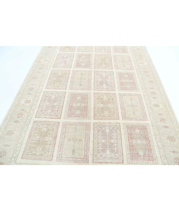 Afghan Bakhtiari Rug 6' 7" x 9' 8" Hand-Knotted | No. AT82282