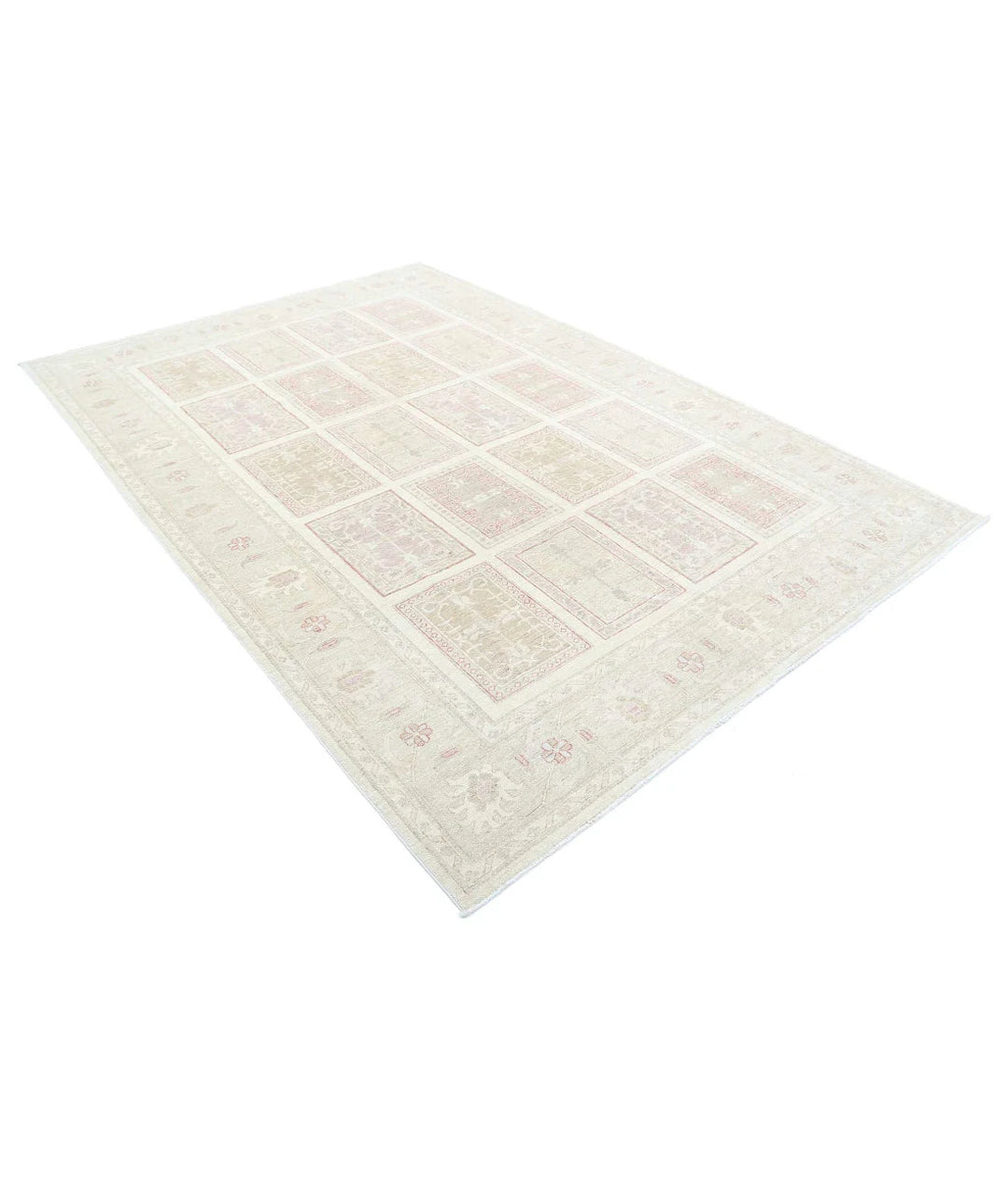 Afghan Bakhtiari Rug 6' 7" x 9' 8" Hand-Knotted | No. AT82282