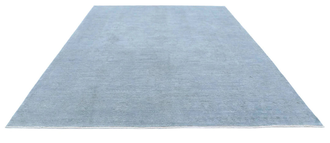 Blue Afghan Overdye Rug 9' 2" x 11' 10" Hand-Knotted | No. AT82330