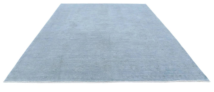Blue Afghan Overdye Rug 9' 2" x 11' 10" Hand-Knotted | No. AT82330