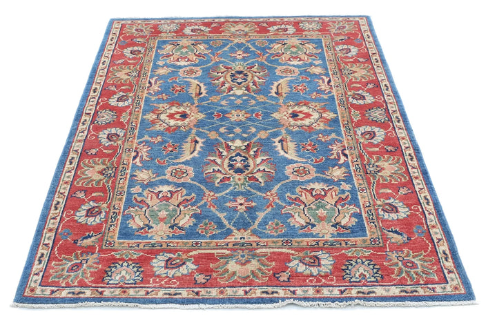 Afghan Ziegler Rug 4' 1" x 6' 3" Hand-Knotted | No. AT82362