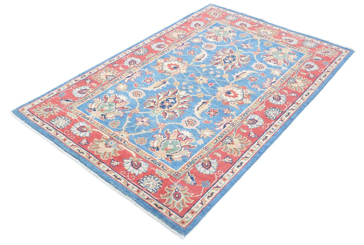 Afghan Ziegler Rug 4' 1" x 6' 3" Hand-Knotted | No. AT82362